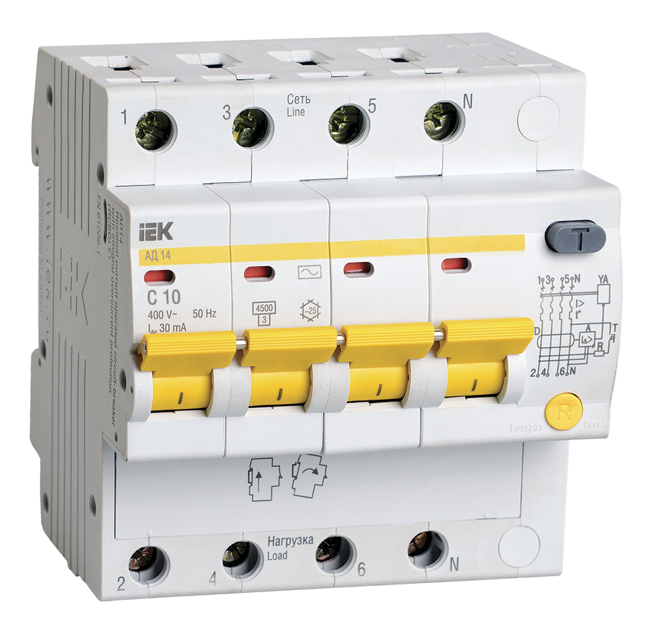 RCD-X00-RU Circuit breaker AD14 30mA