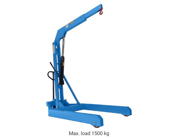 BLUE workshop crane max. load 1500 kg, parallel chassis