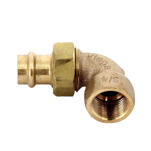 FIT-X00-DE Angle split press-B with flat gasket 18 x 3/4 &quot;, bronze Sanpress SC-Contur Viega