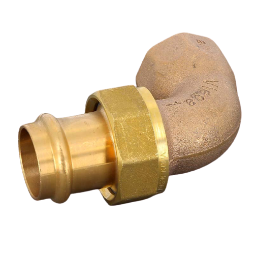 FIT-X00-DE Angle split press-B with flat gasket 28 x 1 &quot;, bronze Sanpress SC-Contur Viega