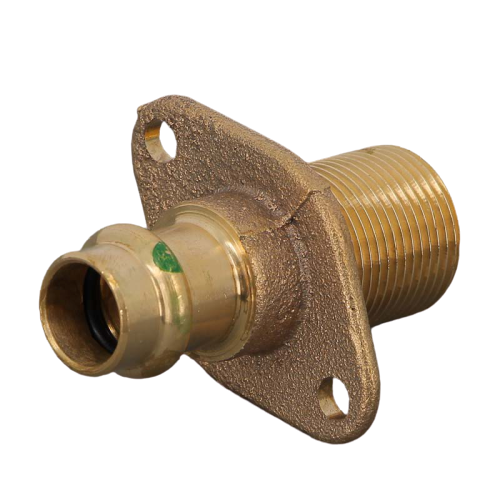 FIT-X00-DE Straight water inlet press-B with 3/4 &quot;locknut for fixing 15 x 1/2&quot;, bronze Sanpress Viega