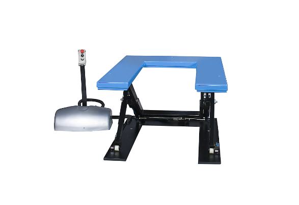 Low profile lift table U platform