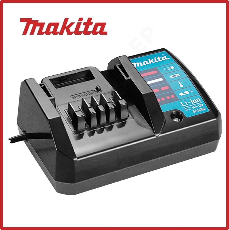 OTE-X00-MAKITA DC18WA Battery charger charges 14.4-18 volt batteries.