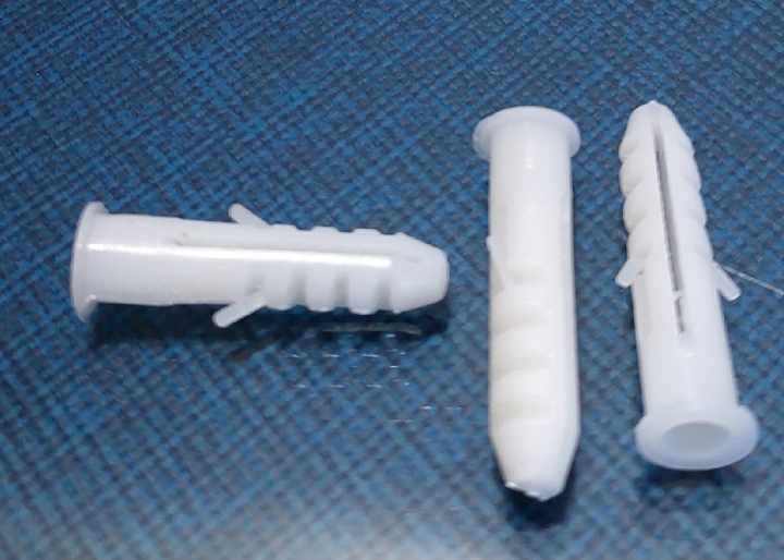 TEL-AC-CN Белый ребристые пластик Якорь Р8x40mm 150шт