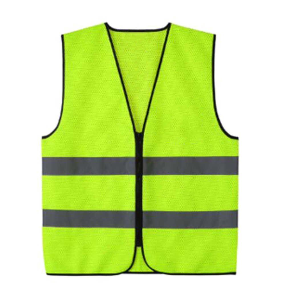 CLO-X00-CN Safety zipper green vest