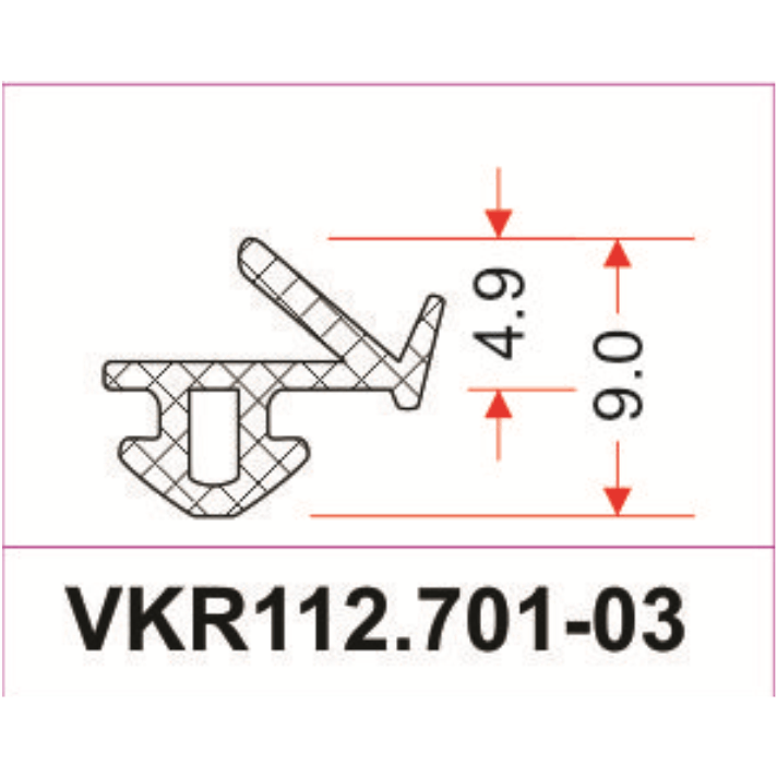 REZ-HAR-VK VEKA шил дотор резин (0.035kg/m)