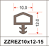 REZ-BORSHARGAL-ER PVC дотор хаалганы резин 12x12мм