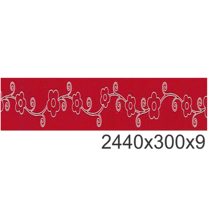 MDF-ULAAN-MJ гоёлын хавтан 2440х300х9мм /улаан суурьтай цагаан хээтэй/