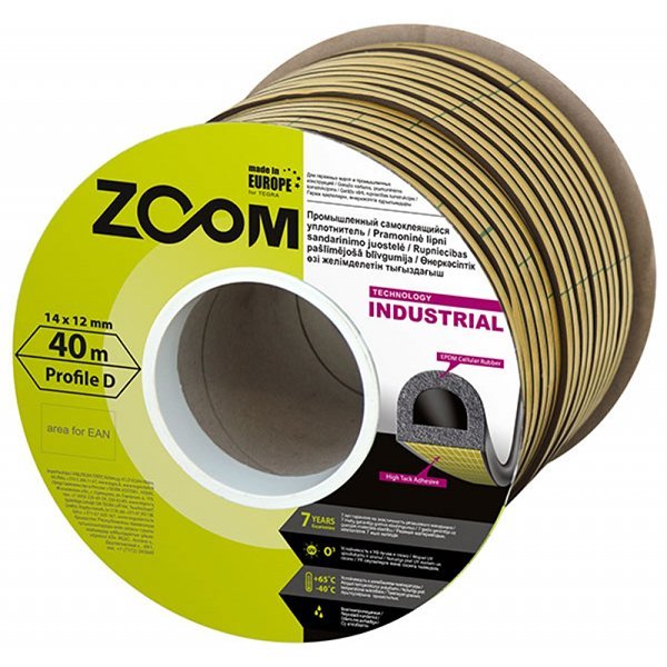 ZOOM-D Дулаалгын наадаг резин 14x12мм 40м