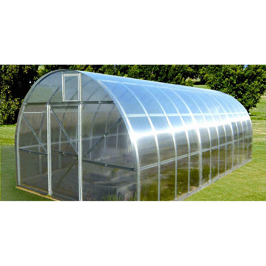 Adjacent to the greenhouse frame Standard Polymer 3x4m