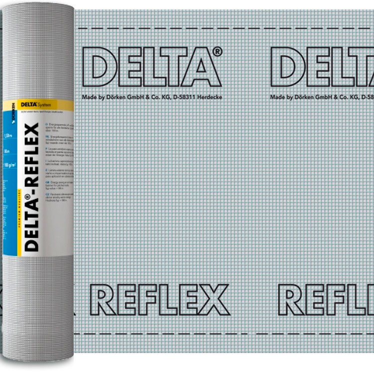 OMC-X00-RU Пленка пароизоляционная с алюминиевым рефлексным слоем DELTA-REFLEX 1.5x50м (1рул/75м2)