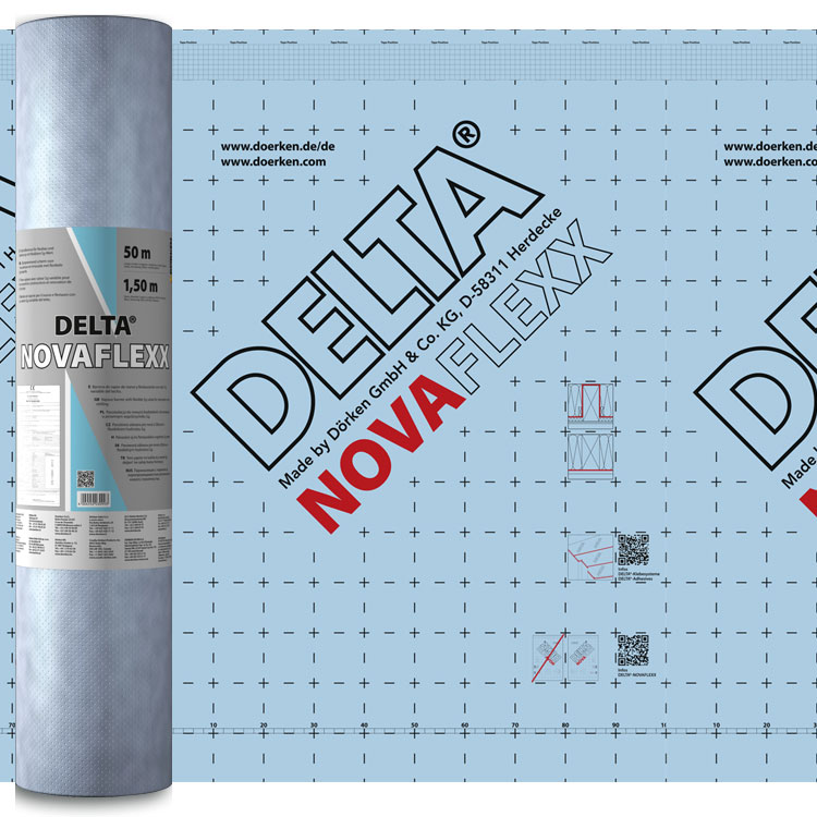 OMC-X00-RU DELTA-NOVAFLEXX 1.5х50м (75м2) адаптивная пленка с переменной паропроницаемостью
