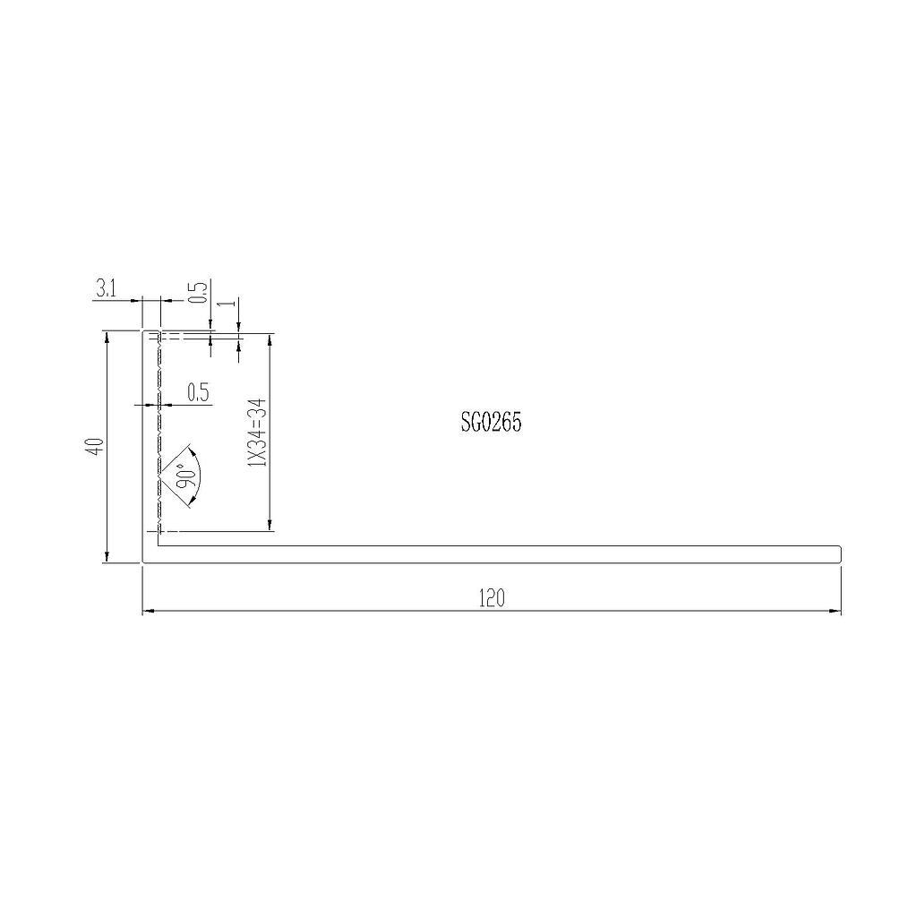 FIX-X00-НР уголь пяланз 40X120 1.26кг/м