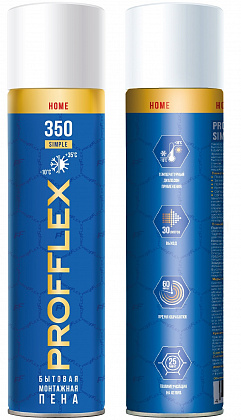 PUR-X00-RU Угсралтын хөөс /ахуйн/ PROFFLEX 30л, бүх улиралын, -10*c+35*c, 500мл