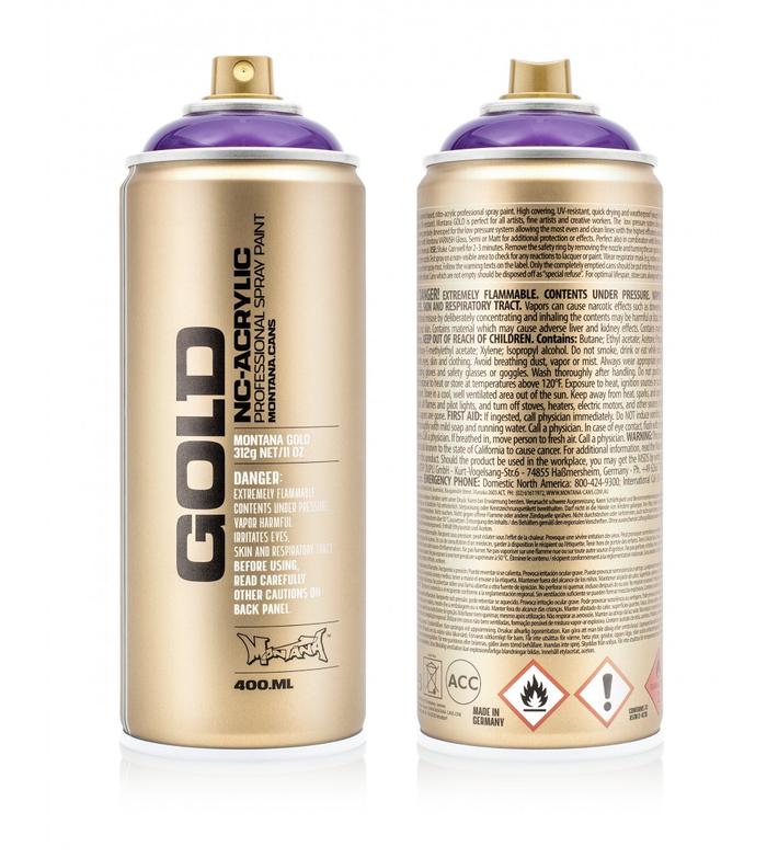 PAI-X00-MONTANA Gold Transparent Black Purple spray paint