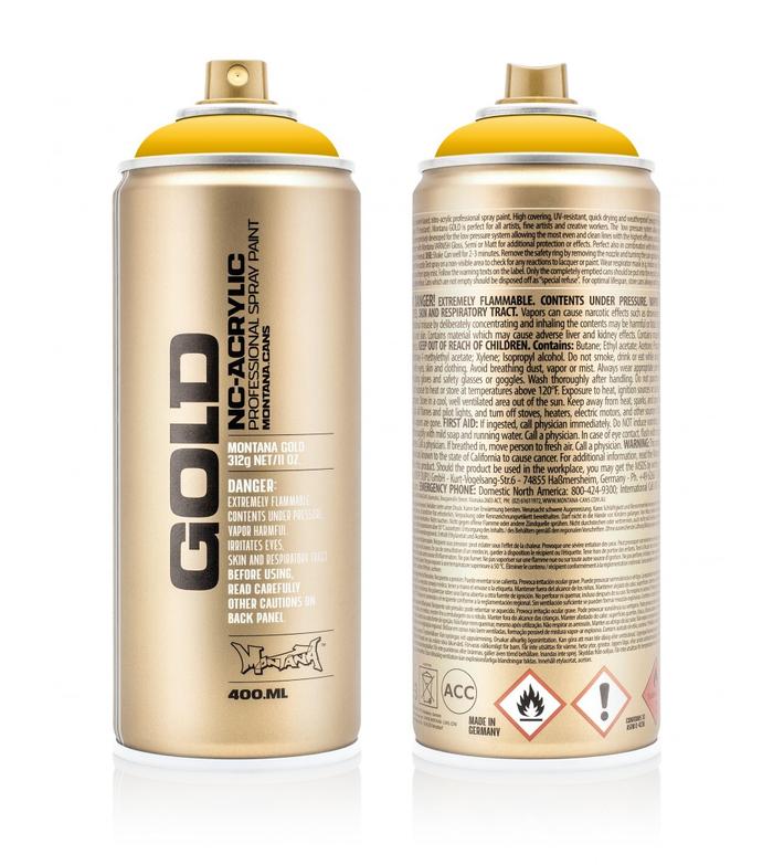 PAI-X00-MONTANA Spray paint Gold Shock Yellow