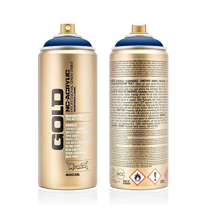 PAI-X00-MONTANA Spray paint Gold Shock Blue