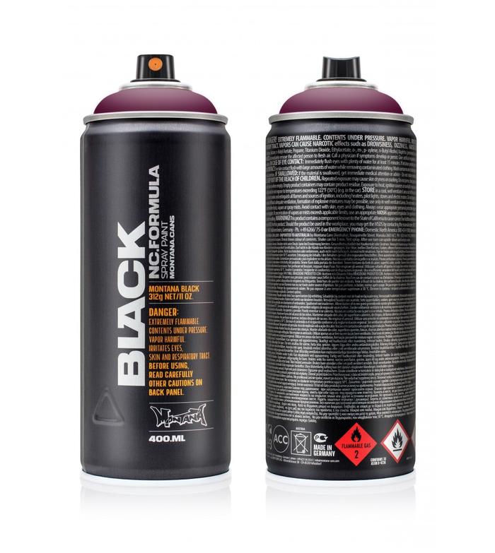 PAI-X00-MONTANA Spray paint Black Winegum