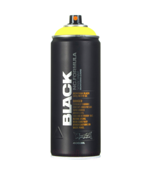 PAI-X00-MONTANA Spray paint Black True yellow