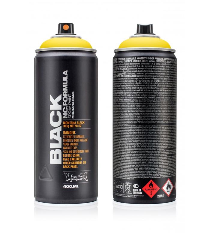 PAI-X00-MONTANA Spray paint Black Power yellow