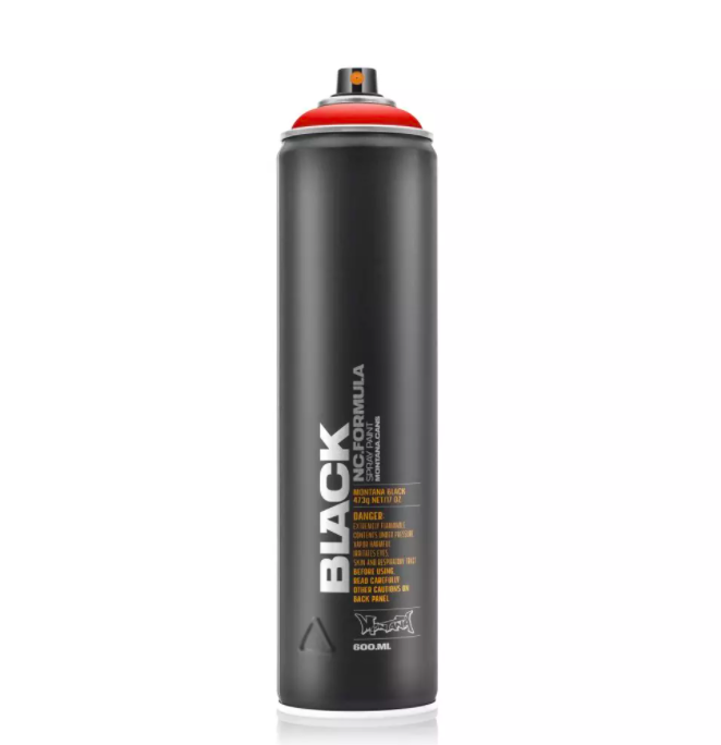 PAI-X00-MONTANA Spray paint Black Power red 600
