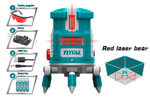 MSR-X00-CN Self-Leveling Line Laser With Red Laser Beams (0-30m)