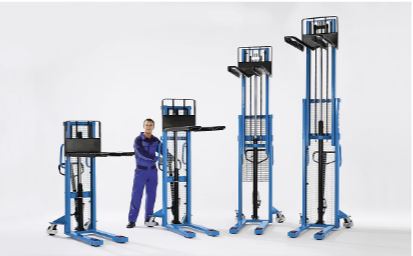 High lift stacker lifting range 90 – 1200 mm, max. load 1100 kg