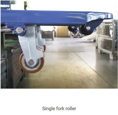 EUROKRAFTpro – Pallet truck polyurethane fork rollers, single