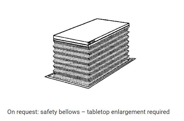 Edmolift – Compact lift table max. load 2000 kg, double scissor mechanism