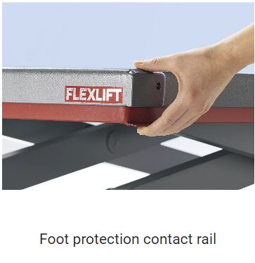 Flexlift – Low profile lift table, G series max. load 300 kg, lifting range 80 – 850 mm