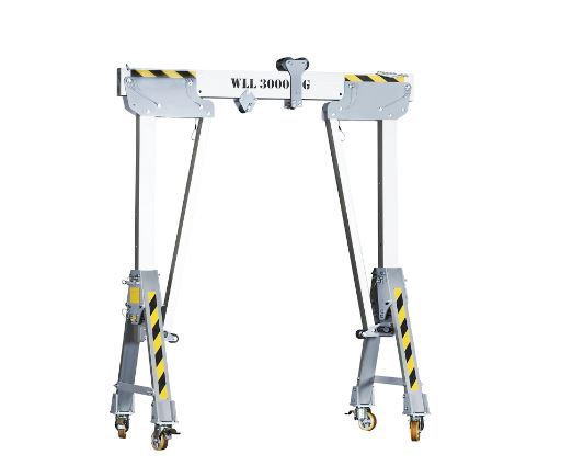 RAPK aluminium gantry crane overall height 1864 – 2464 mm