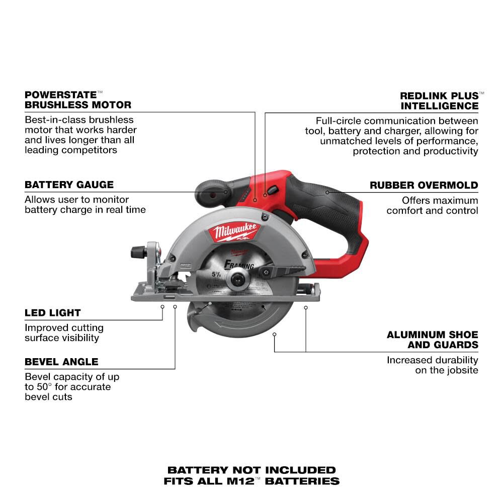 SAW-MILWAUKEE-USA M12 FUEL™ Circular Saw (Bare Tool)