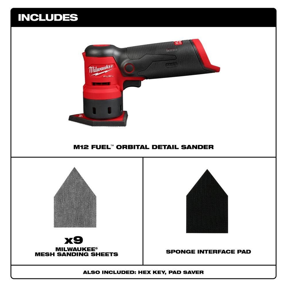 OTE-MILWAUKEE-USA M12 FUEL™ Orbital Detail Sander