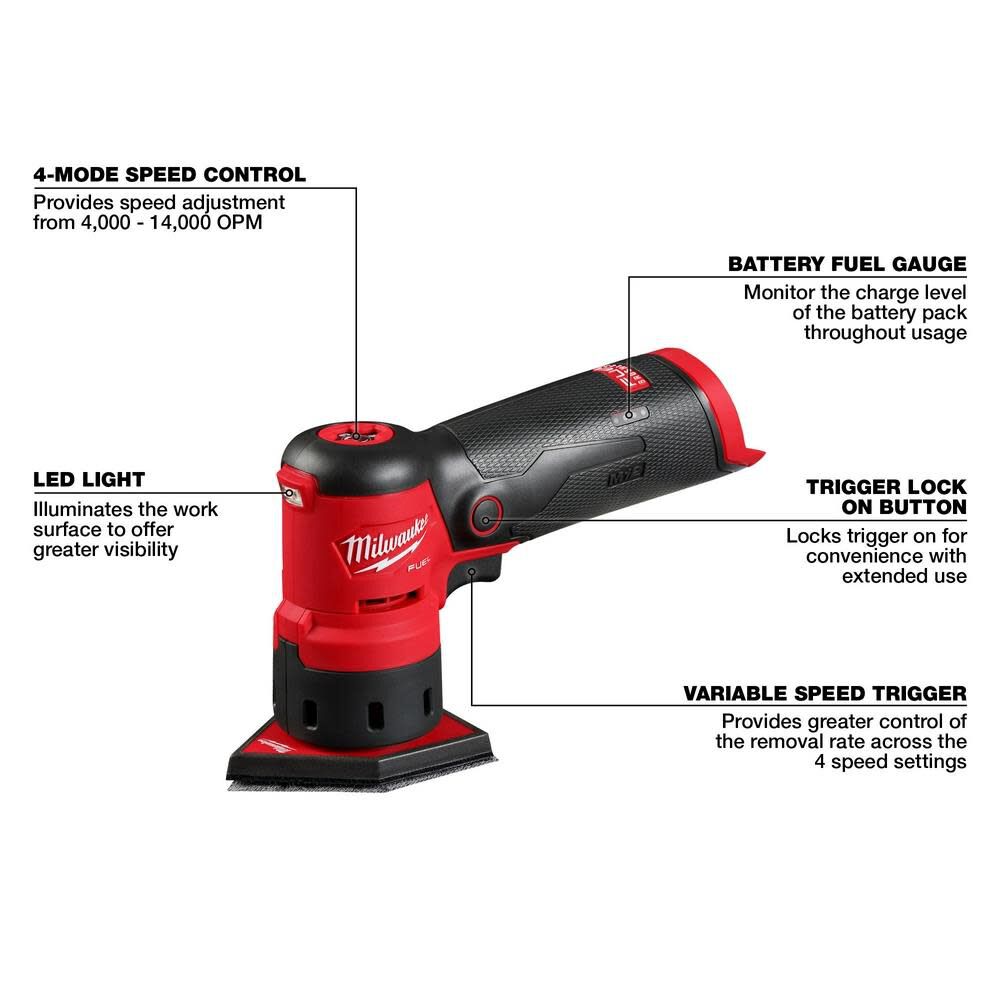 OTE-MILWAUKEE-USA M12 FUEL™ Orbital Detail Sander