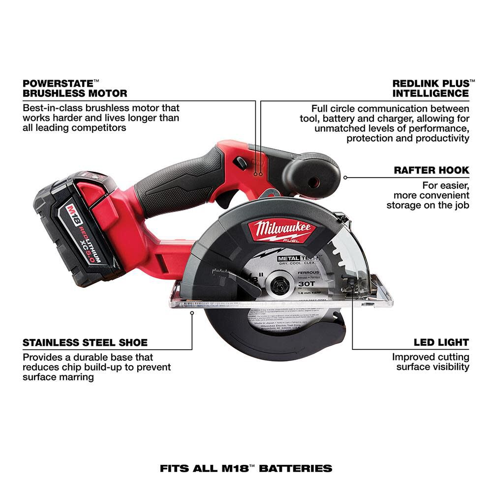 SAW-MILWAUKEE-USA M18 FUEL™ Metal Cutting Circular Saw 150mm,  (Bare tool)