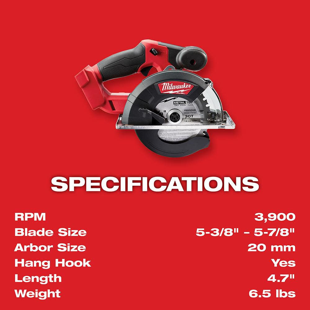 SAW-MILWAUKEE-USA M18 FUEL™ Metal Cutting Circular Saw 150mm,  (Bare tool)