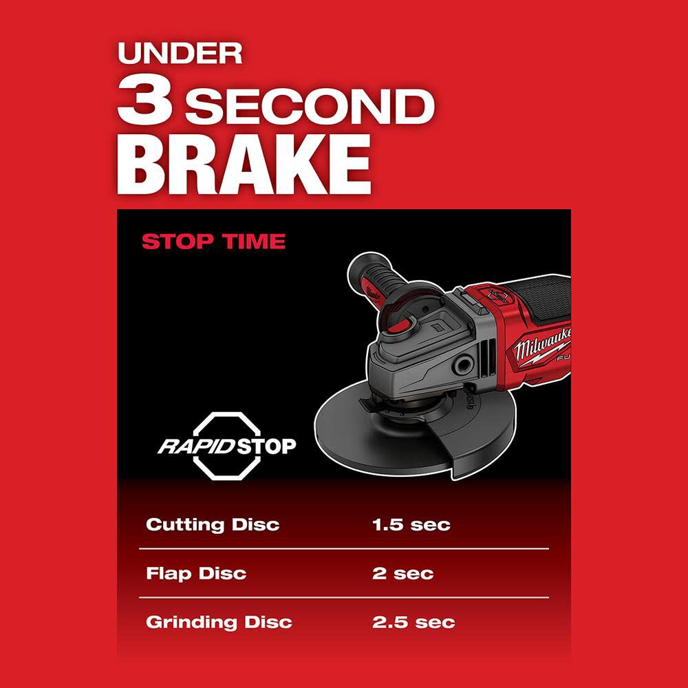 TSD-MILWAUKEE-USA M18 FUEL™ Braking Grinder with Paddle Switch (Bare Tool)