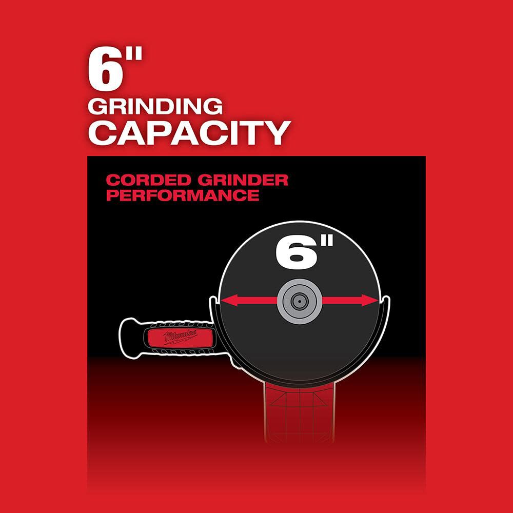 TSD-MILWAUKEE-USA M18 FUEL™ 4-1/2” - 6” Braking Grinder Kit, Slide Switch, Lock-On