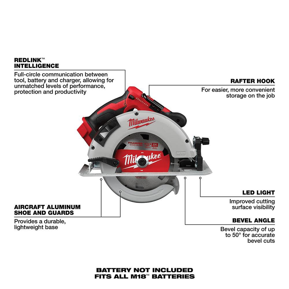SAW-MILWAUKEE-USA M18™ Brushless 184mm Circular Saw
