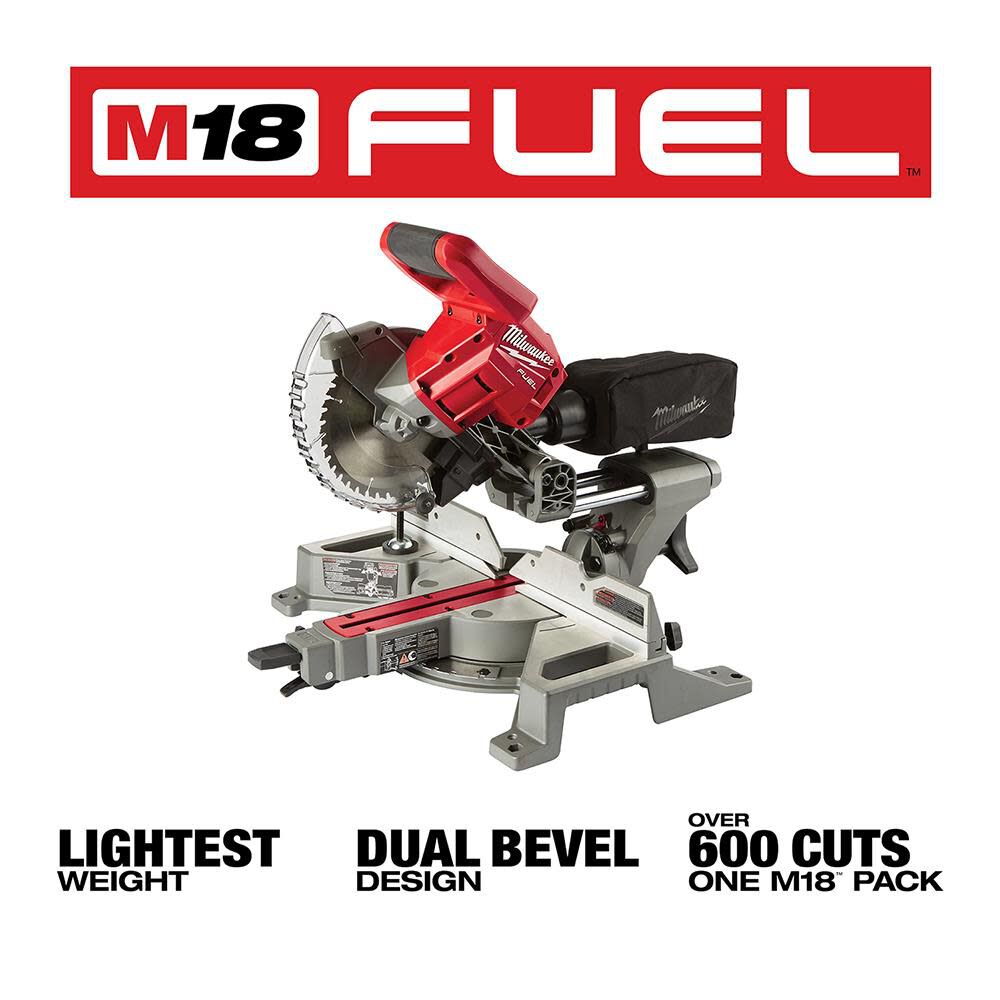 SAW-MILWAUKEE-USA M18 FUEL™ 7-1/4” Dual Bevel Sliding Compound Miter Saw (Bare tool)