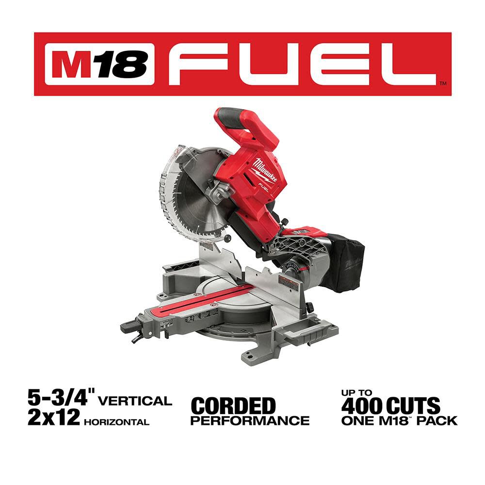 SAW-MILWAUKEE-USA M18 FUEL™ 10" Dual Bevel Sliding Compound Miter Saw (Bare tool)
