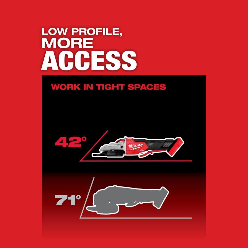 TSD-MILWAUKEE-USA M18 FUEL™ 5" Flathead Braking Grinder, Paddle Switch No-Lock (Bare Tool)