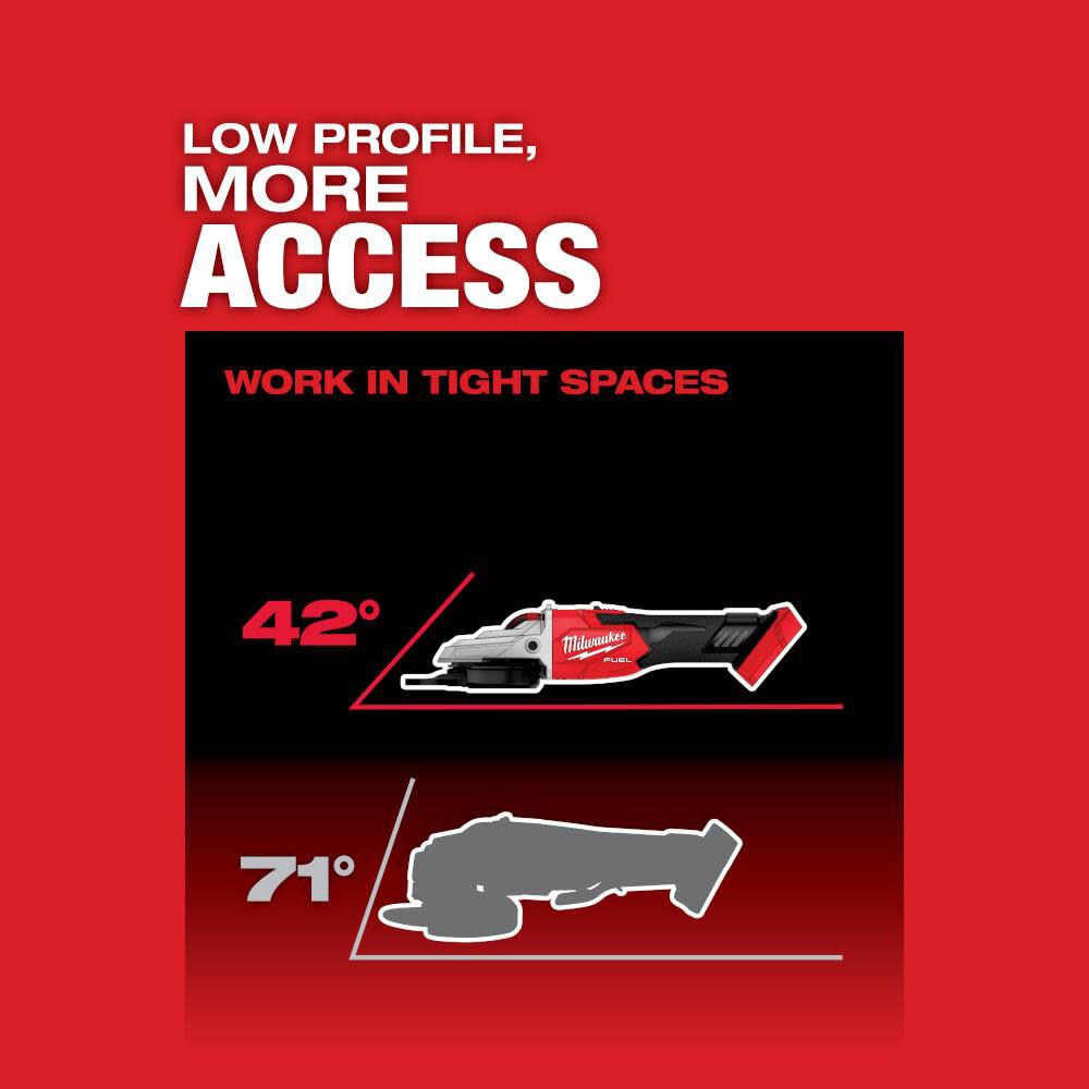 TSD-MILWAUKEE-USA M18 FUEL™ 5" Flathead Braking Grinder, Slide Switch Lock-On (Bare Tool)