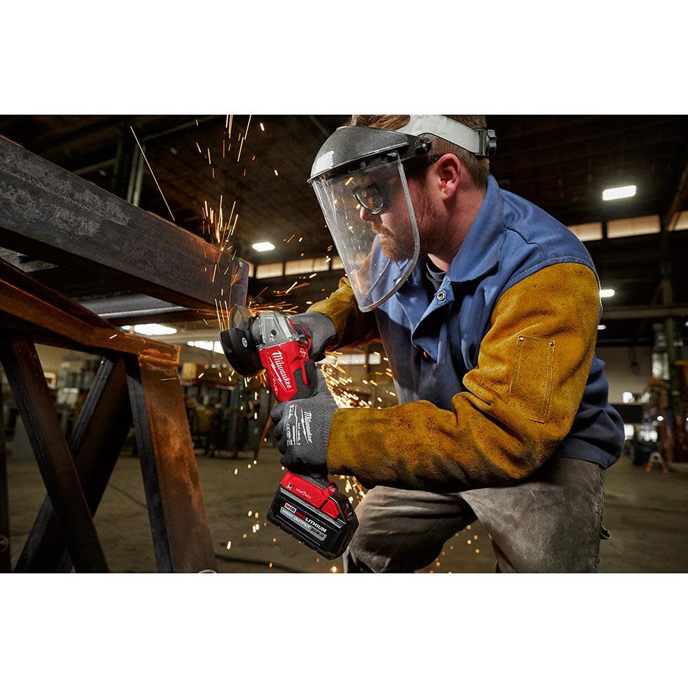 TSD-MILWAUKEE-USA M18 FUEL™ 4-1/2" / 5" Braking Grinder w/ ONE-KEY™ Slide Switch, Lock-On (Bare tool)