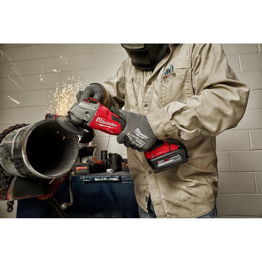 TSD-MILWAUKEE-USA M18 FUEL™ 4-1/2" / 5" Braking Grinder w/ ONE-KEY™ Slide Switch, Lock-On (Bare tool)