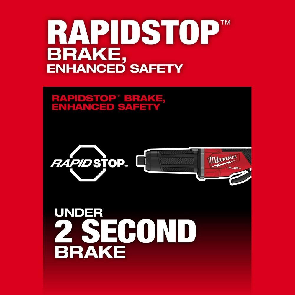 TSD-MILWAUKEE-USA M18 FUEL™ Variable Speed, Braking Die Grinder, Paddle Switch w/ ONE-KEY™(Bare Tool)