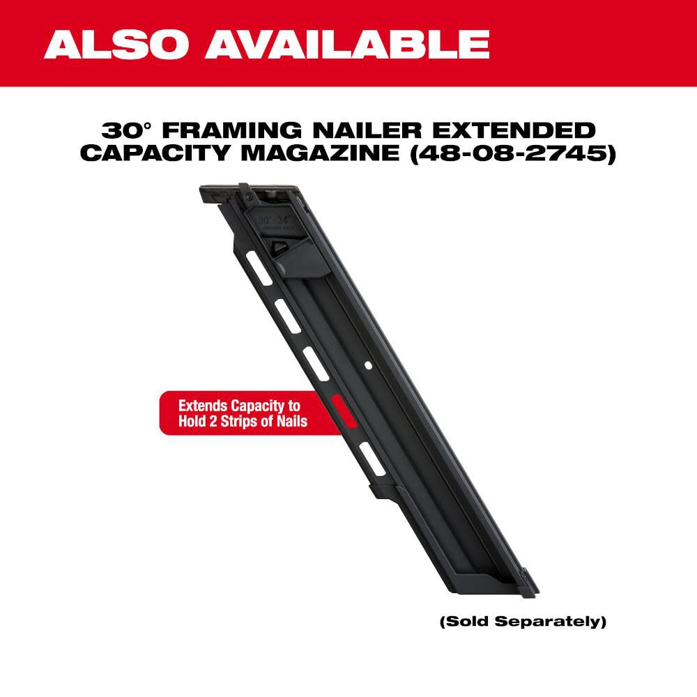 OTE-MILWAUKEE-USA M18 FUEL™ 30 Degree Framing Nailer (Bare tool)