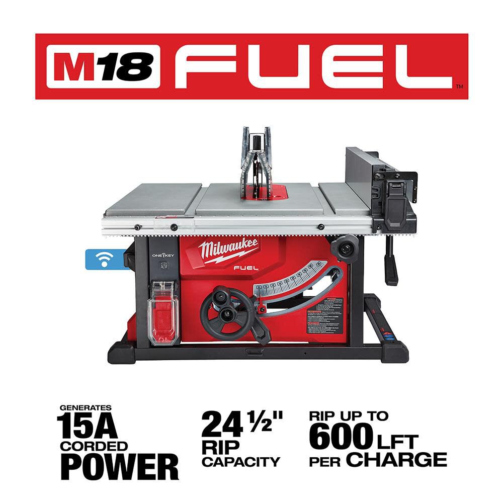 DRL-MILWAUKEE-USA M18 FUEL™ 8-1/4" Table Saw w/ ONE-KEY™ (Bare tool)