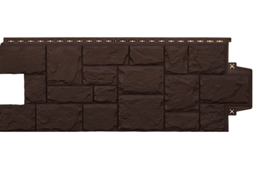 GRF-X00-RU Хуванцар фасад Крупный камень Шоколадный (1102,5*417,4~ 982*383) 0.376м2
