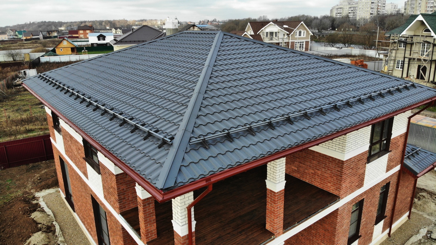 МCH-RAL7016-RU Металлочерепица "Кредо" ("Kredo") v01 0,5 Drap RAL 7016 антрацитово-серый 500мм